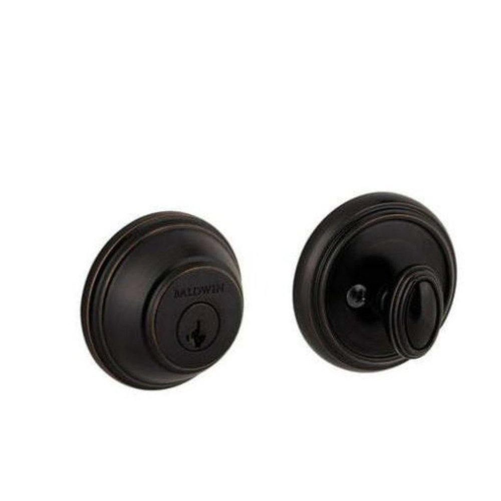 Baldwin Prestige 380 Round Single Cylinder Deadbolt Featuring SmartKey in Veneti